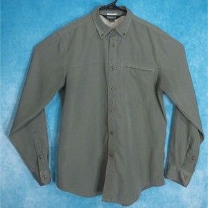 Outdoor Life Long Sleeve Button Down Men's Shirt, Green, Size Small